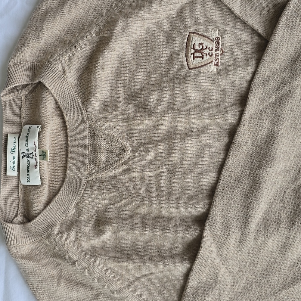 100% Italian Merino Wool Crew neck Sweater